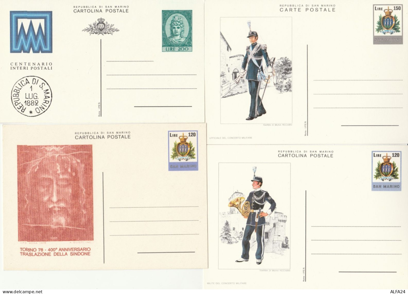 LOTTO 4 INTERI POSTALI NUOVI SAN MARINO (KP385 - Postal Stationery