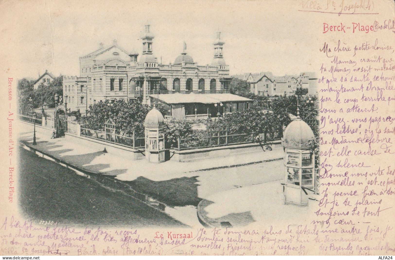 CARTOLINA VIAGGIATA BRESSON LE KURSAAL FRANCIA (KP1367 - Nord-Pas-de-Calais