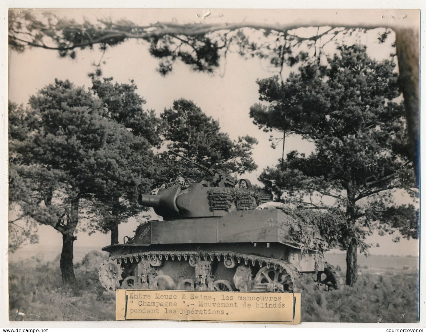 FRANCE - Photo De Presse Keystone - Entre Meuse Et Seine, Les Manoeuvres "Champagne" - Mouvement De Blindés... - War, Military