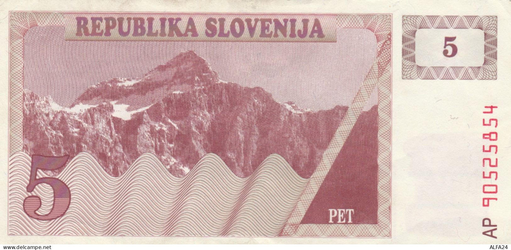 BANCONOTA SLOVENIA 5 EF (KP872 - Slovenië