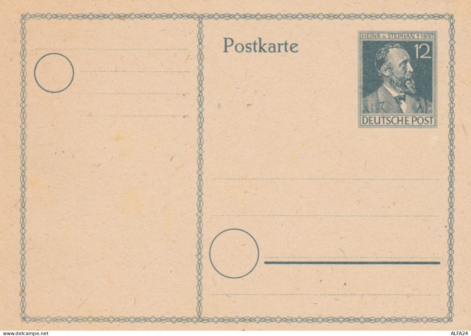 INTERO POSTALE 1948 HEINR STEPHAN NUOVO 12 PF GERMANIA (KP588 - Postkaarten - Ongebruikt
