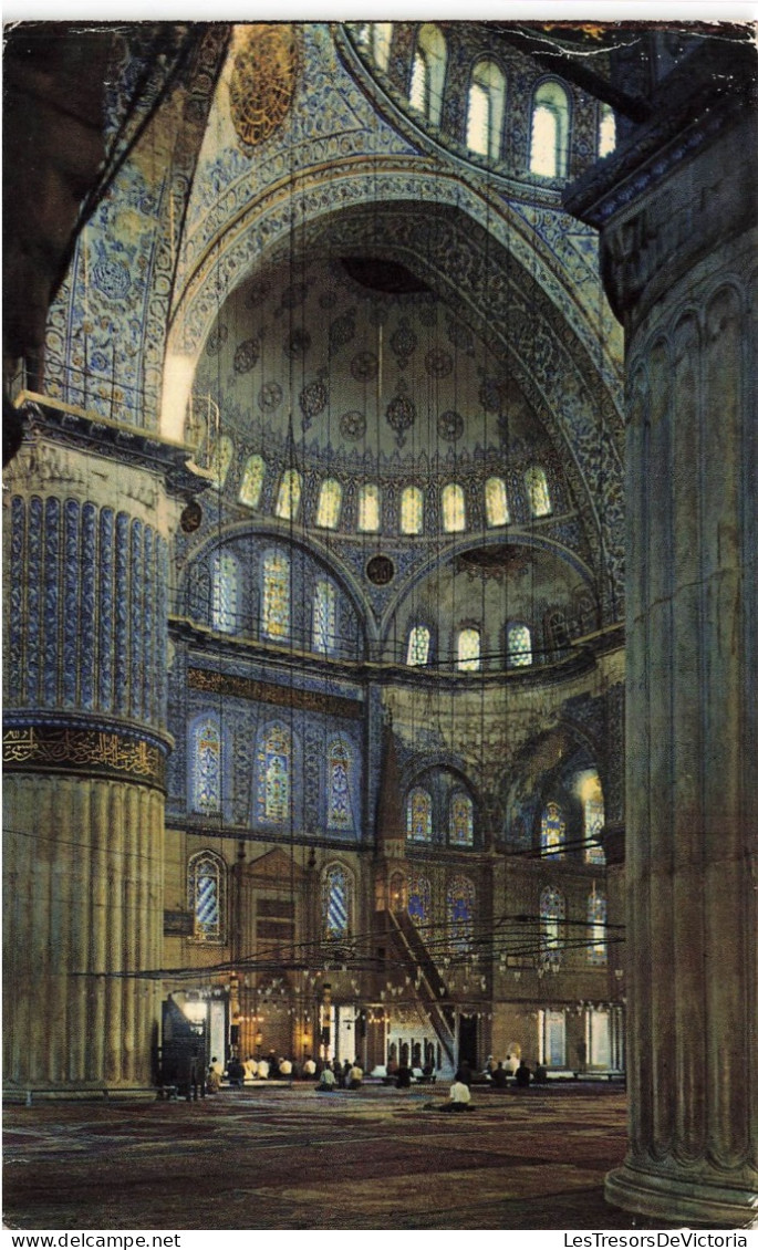 TURQUIE - Istanbul - Intérieure De La Mosquée Bleue - Colorisé - Carte Postale - Türkei