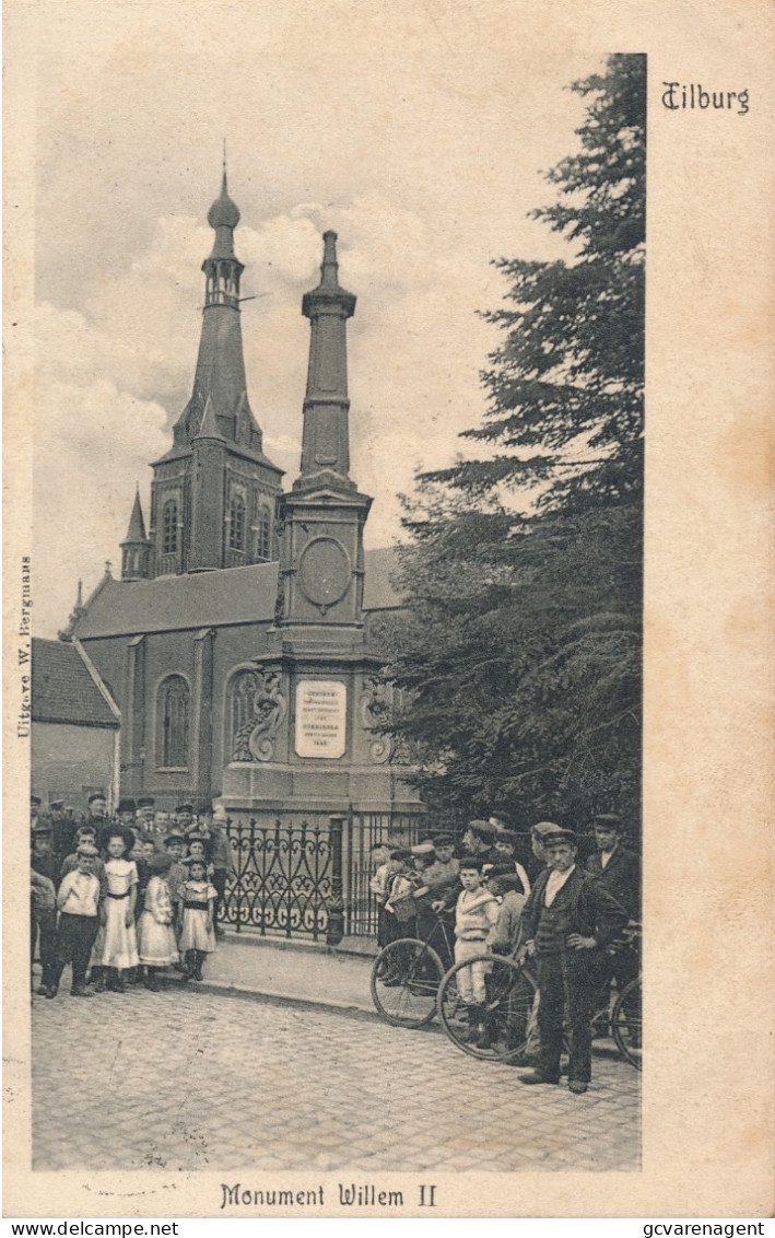 TILBURG  MONUMENT WILLEM II    2 SCANS - Tilburg