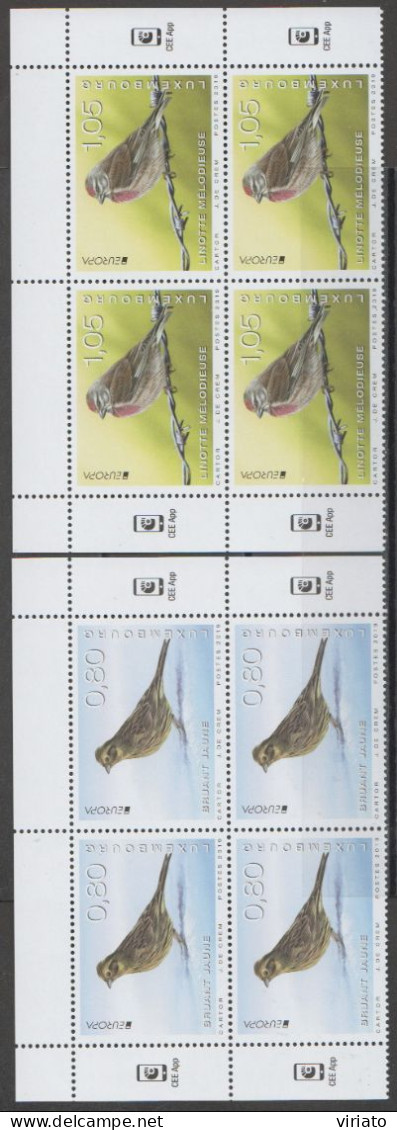 Louxemburg 2019 (Mi 2201.202) - Yellowhammer (Emberiza Citrinella) And Linaria Canabinna (Linaria Cannabina) - Collections, Lots & Series