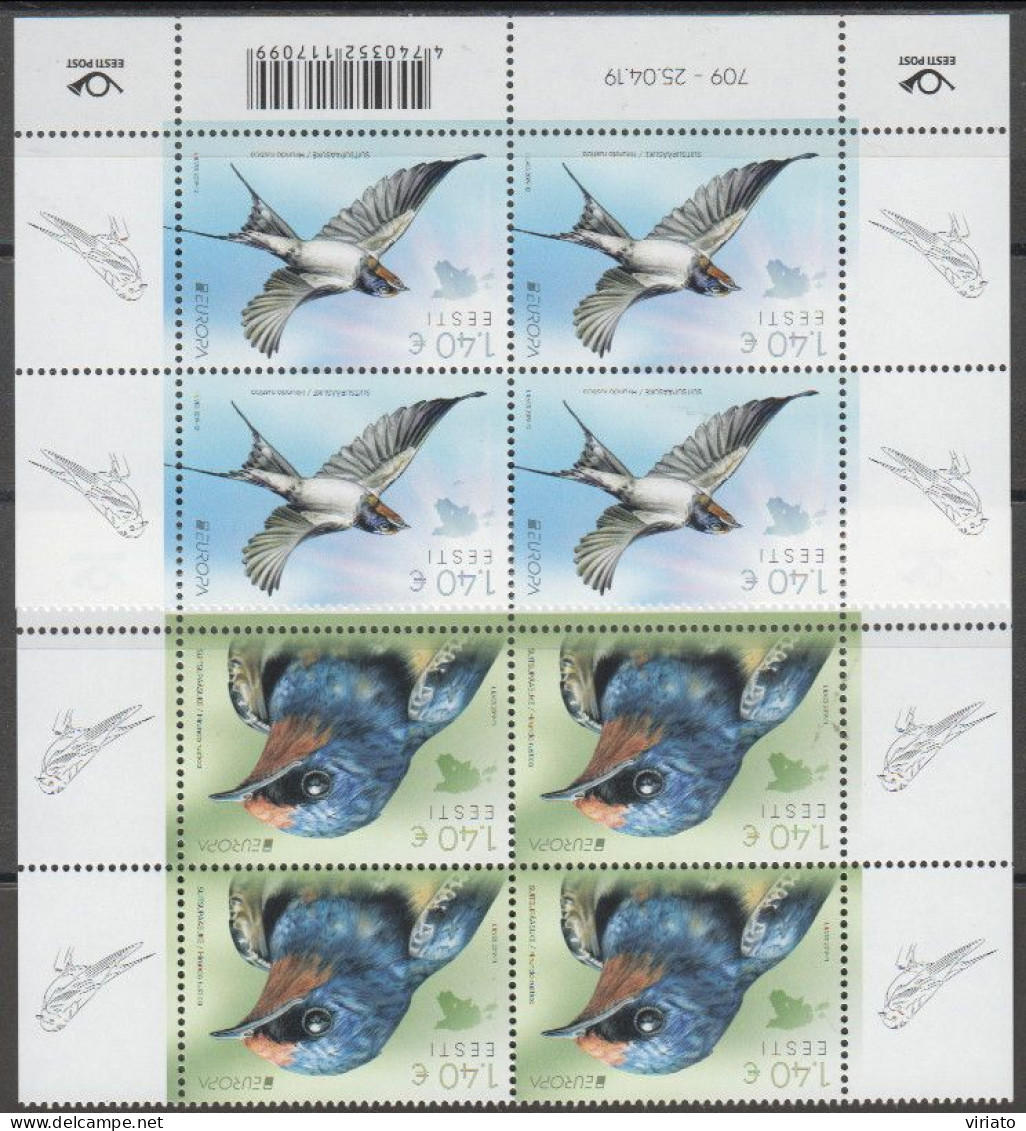 Estonia 2019 (Mi 953.54) - Barn Swallow (Hirundo Rustica) - Collections, Lots & Series