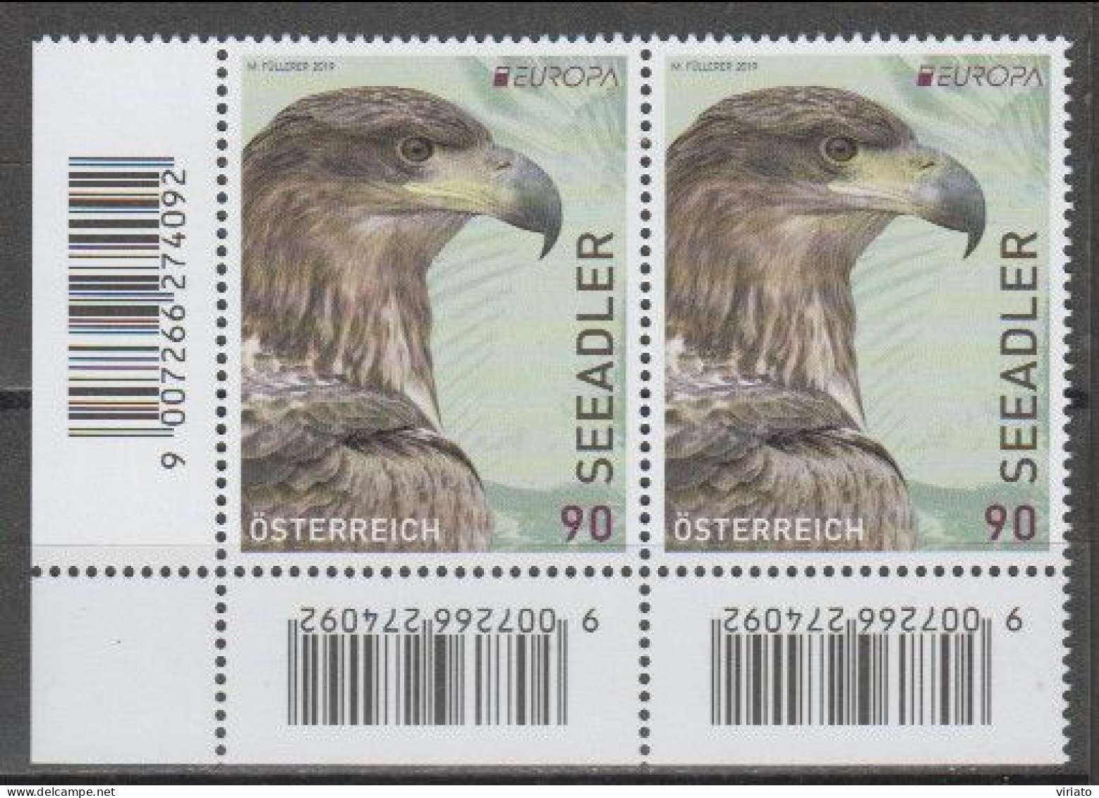 Austria 2019 (Mi 3464) - White-tailed Eagle (Haliaeetus Albicilla) - Collections, Lots & Séries