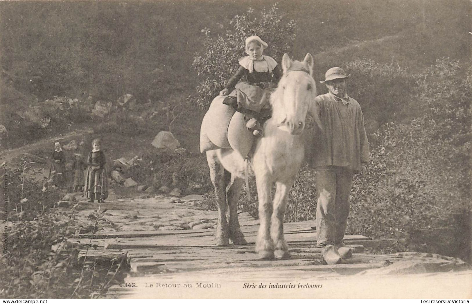 ENFANTS - Le Retour Au Moulin - Série Des Industries Bretonnes - Carte Postale Ancienne - Autres & Non Classés