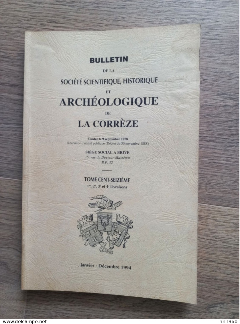 24 .Bulletins de la société scientifique, historique et archéologique de la correze.tulle.