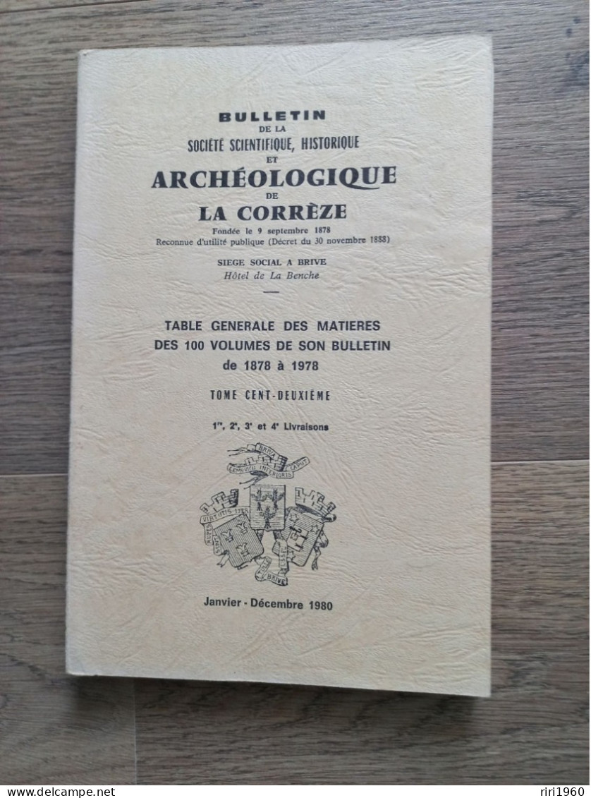 24 .Bulletins de la société scientifique, historique et archéologique de la correze.tulle.