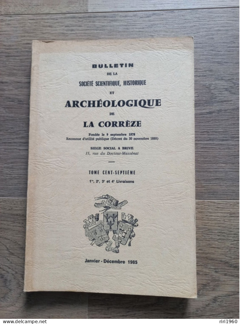 24 .Bulletins de la société scientifique, historique et archéologique de la correze.tulle.