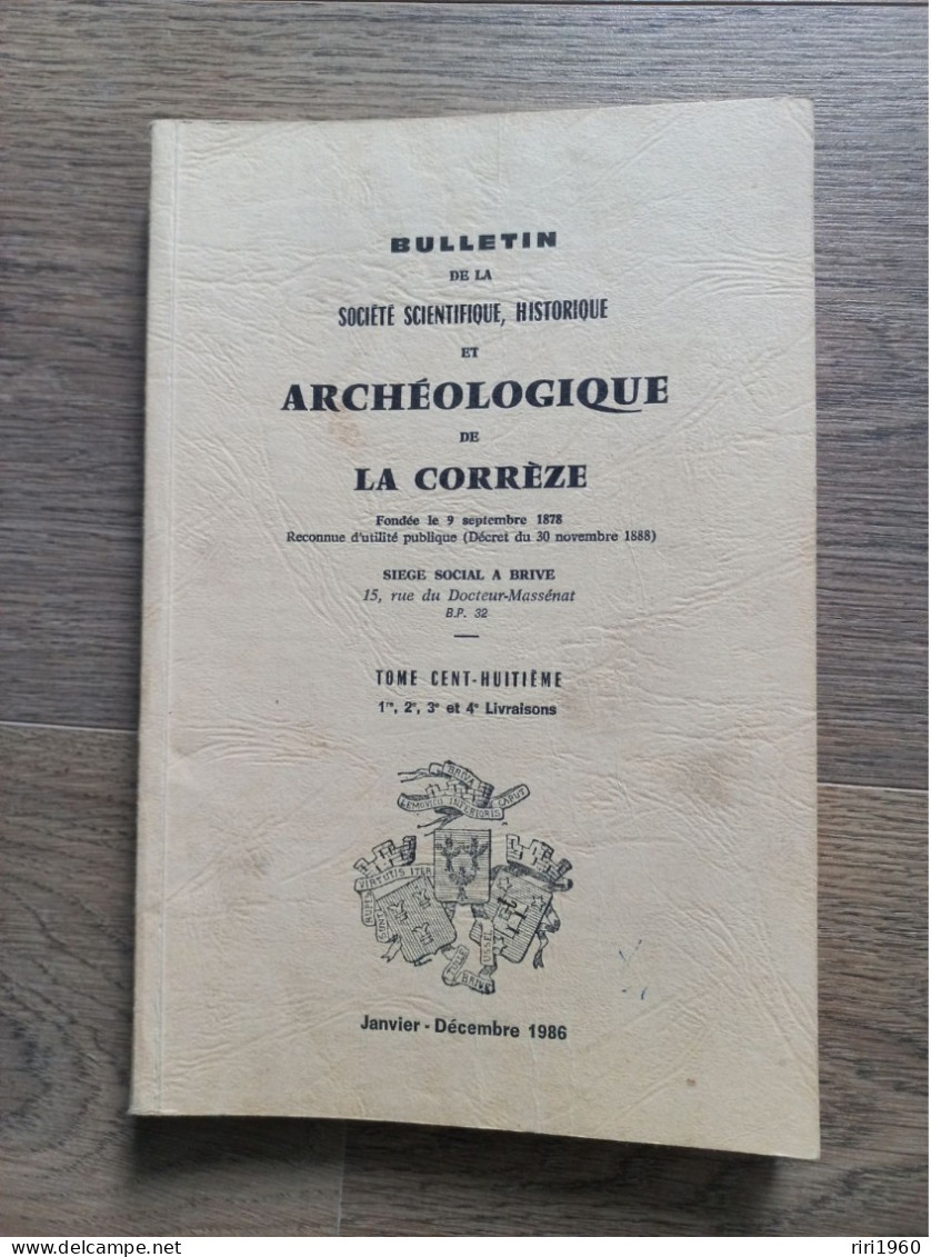 24 .Bulletins de la société scientifique, historique et archéologique de la correze.tulle.