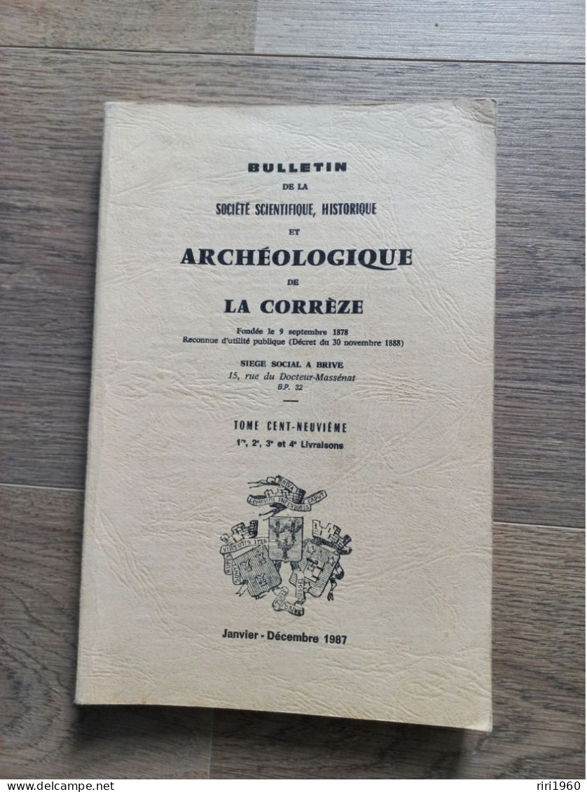 24 .Bulletins de la société scientifique, historique et archéologique de la correze.tulle.