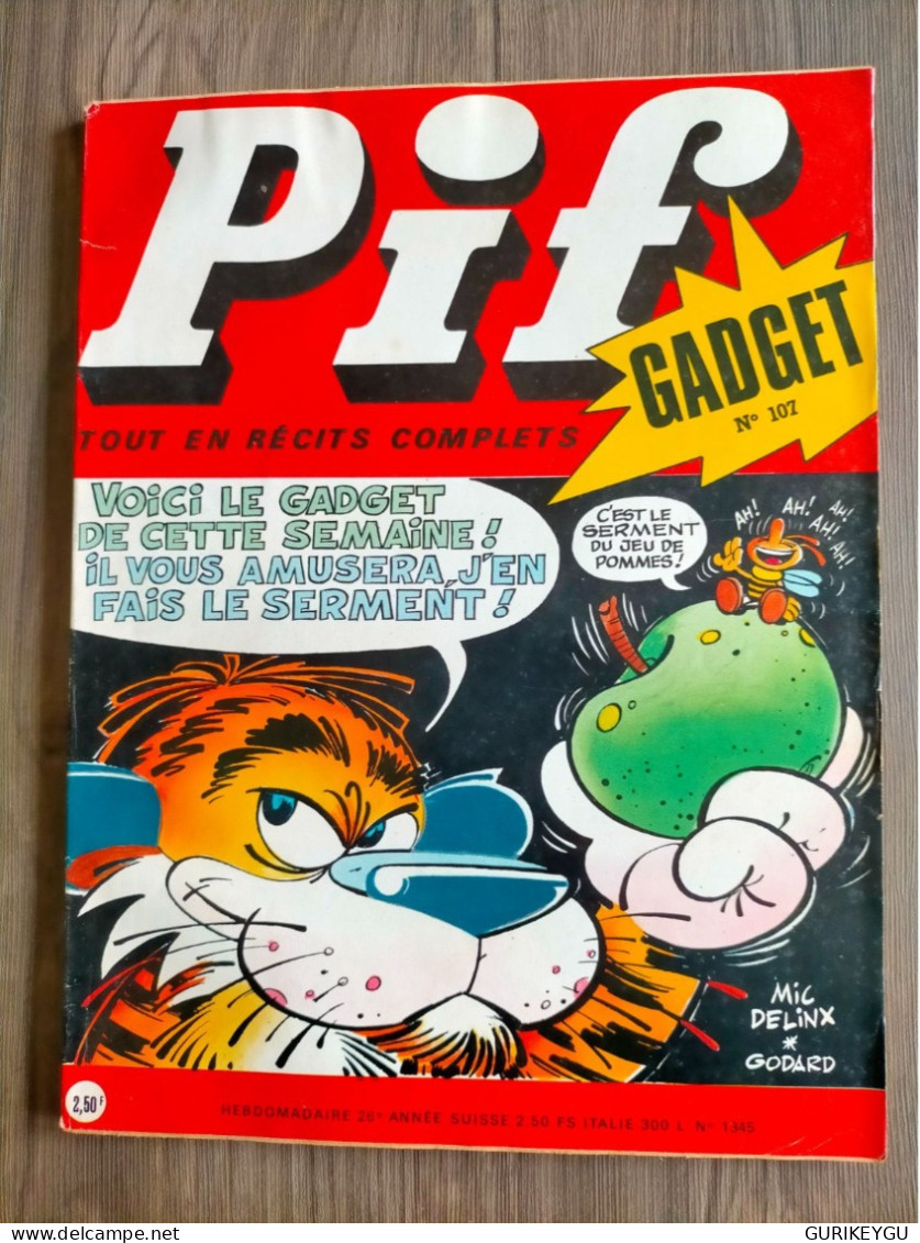 PIF GADGET N° 107  GOTLIB 1971  TTBE - Pif & Hercule