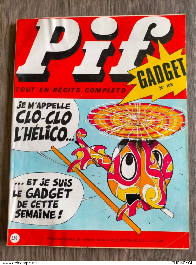 PIF GADGET N° 108  GOTLIB 1971  CORTO MALTESE TTBE - Pif & Hercule
