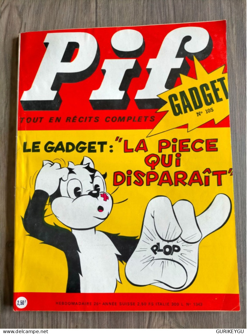 PIF GADGET N° 105  GOTLIB 1971   TTBE - Pif & Hercule