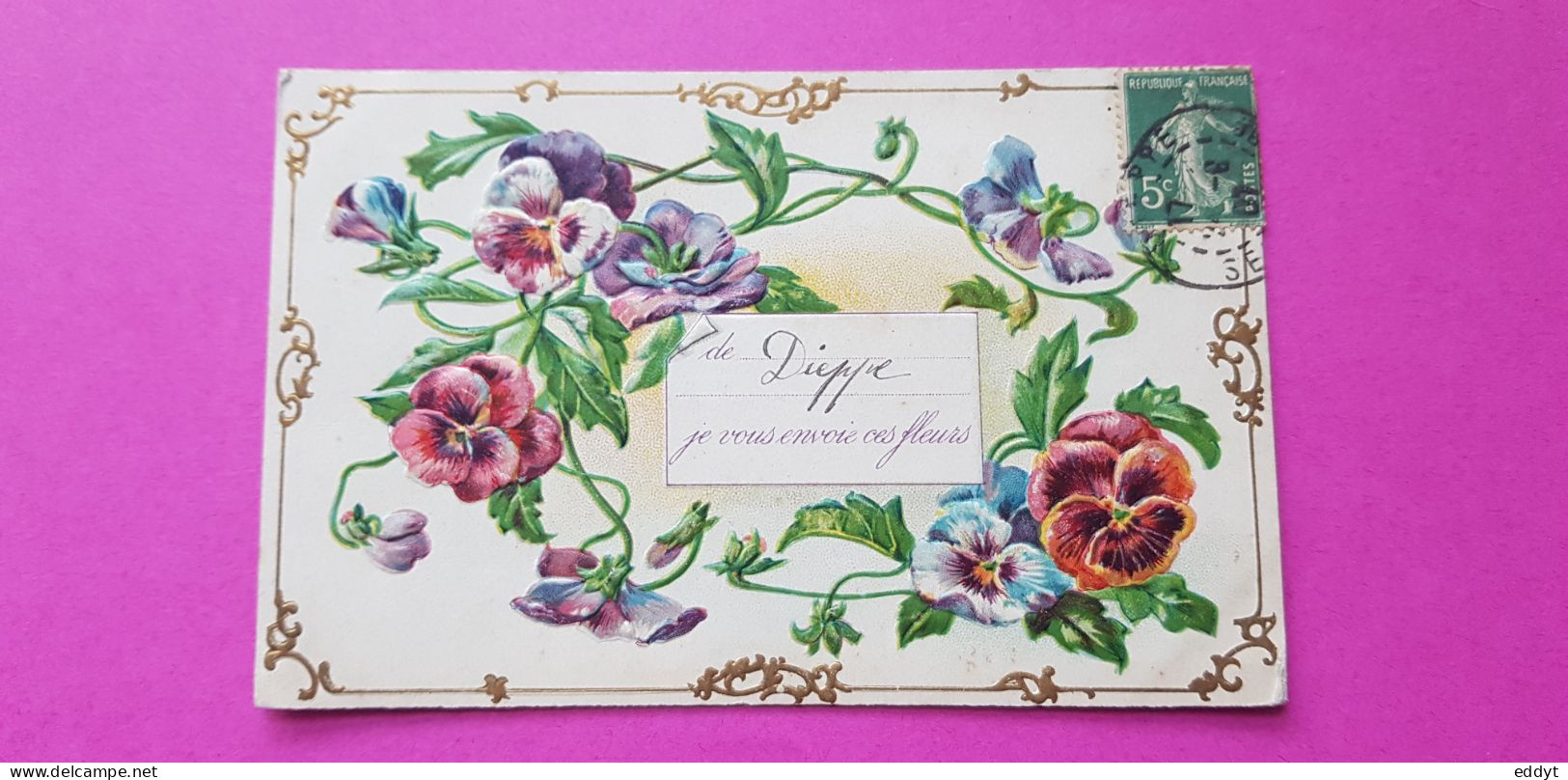 CPA - Carte Postale Ancienne - 1907 - SOUVENIR DE DIEPPE   - TBE - Saluti Da.../ Gruss Aus...