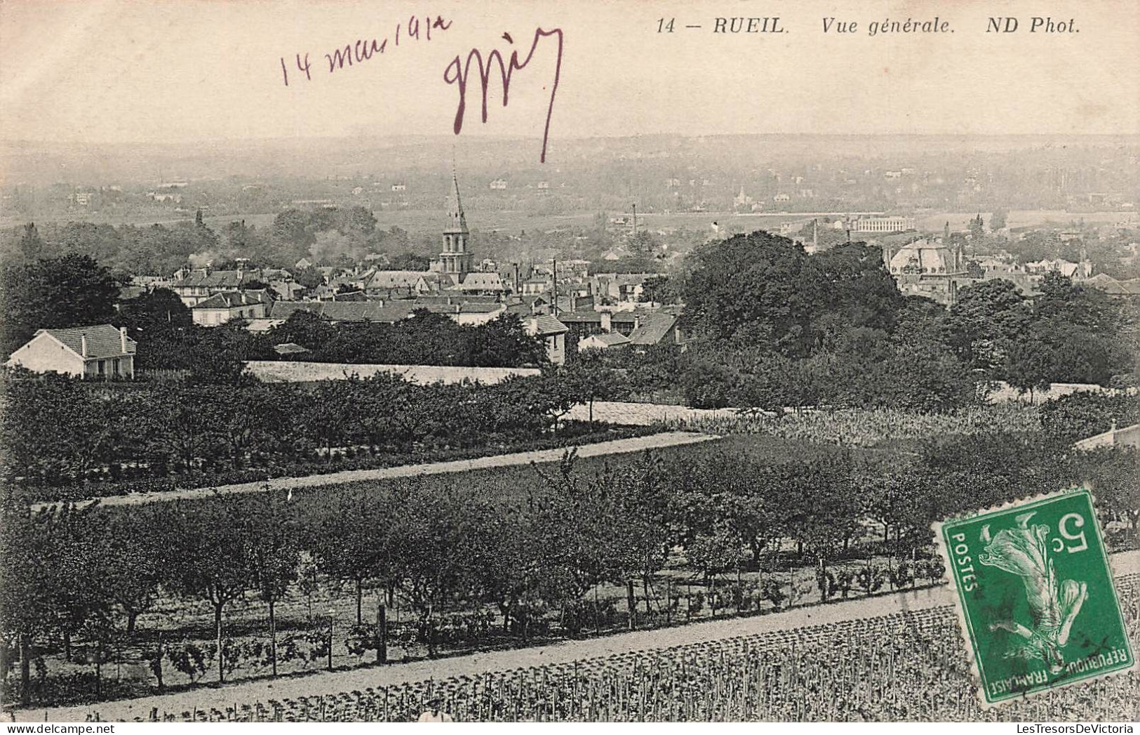 FRANCE - Rueil - Vue Générale - Carte Postale Ancienne - Rueil Malmaison