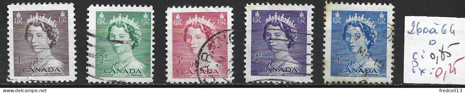 CANADA 260 à 64 Oblitérés Côte 0.85 € - Used Stamps