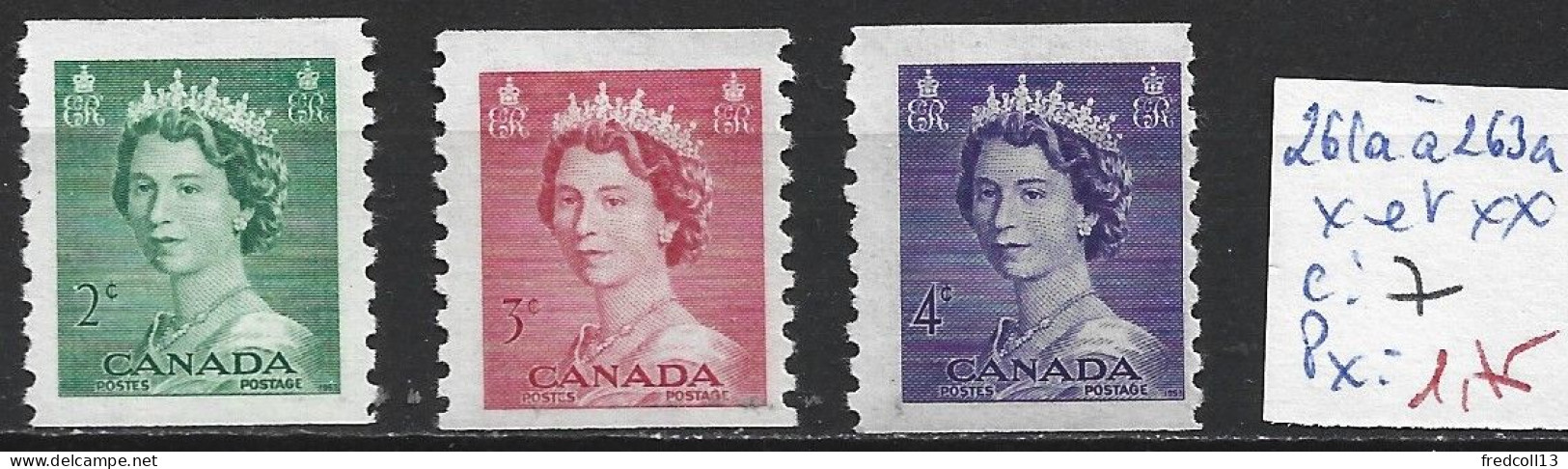 CANADA 261a à 63a * Côte 7 € - Unused Stamps