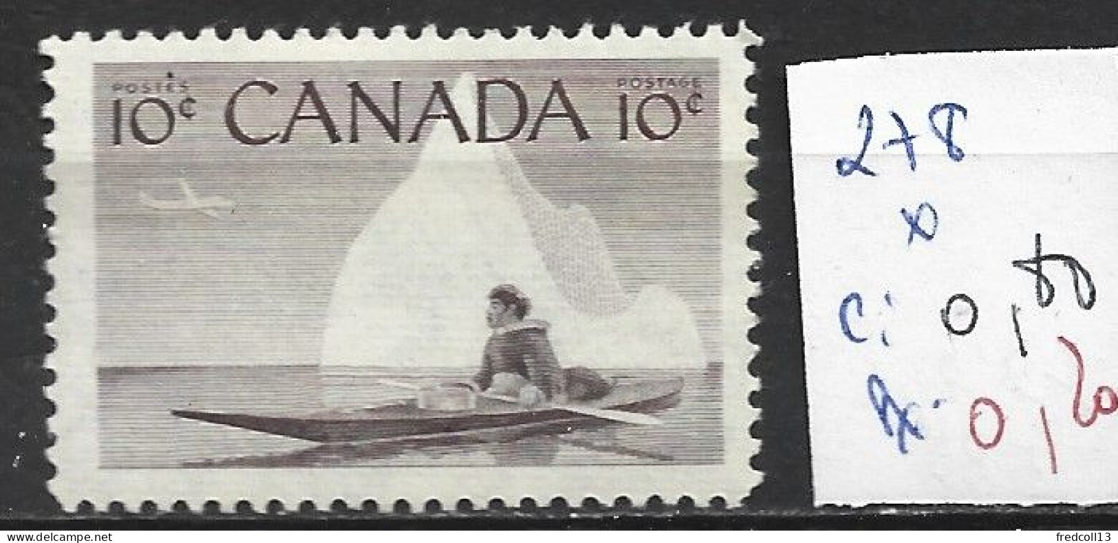 CANADA 278 * Côte 0.80 € - Ungebraucht