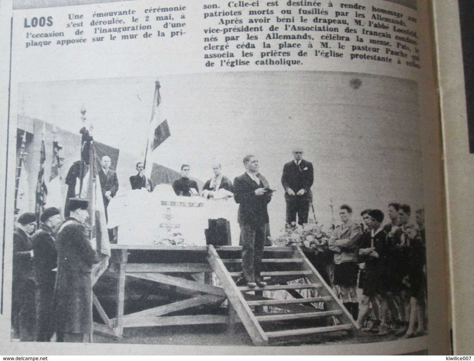 1948  LOOS LES LILLE Inauguration De La Plaque De La Prison - Loos Les Lille