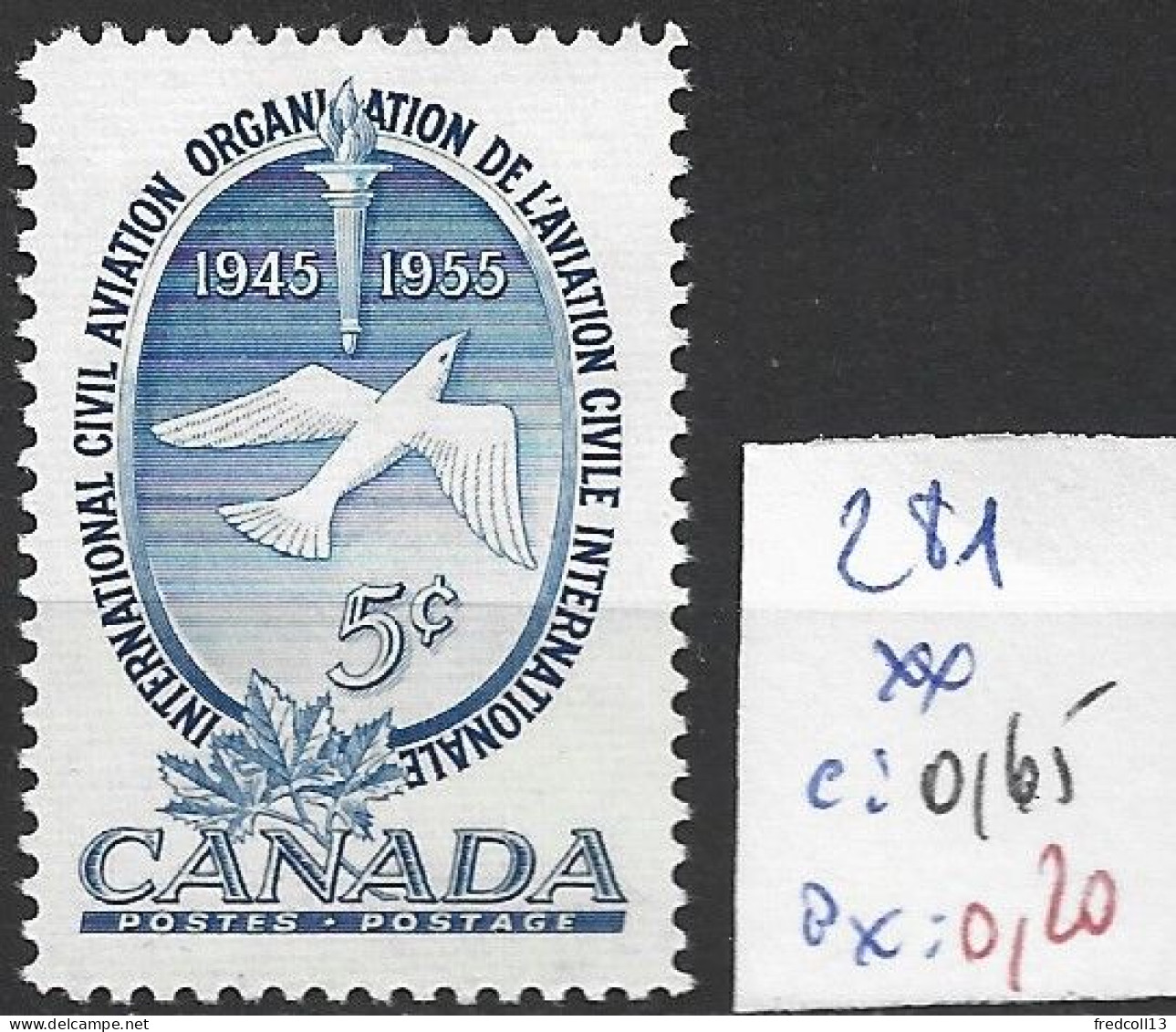 CANADA 281 ** Côte 0.65 € - Unused Stamps