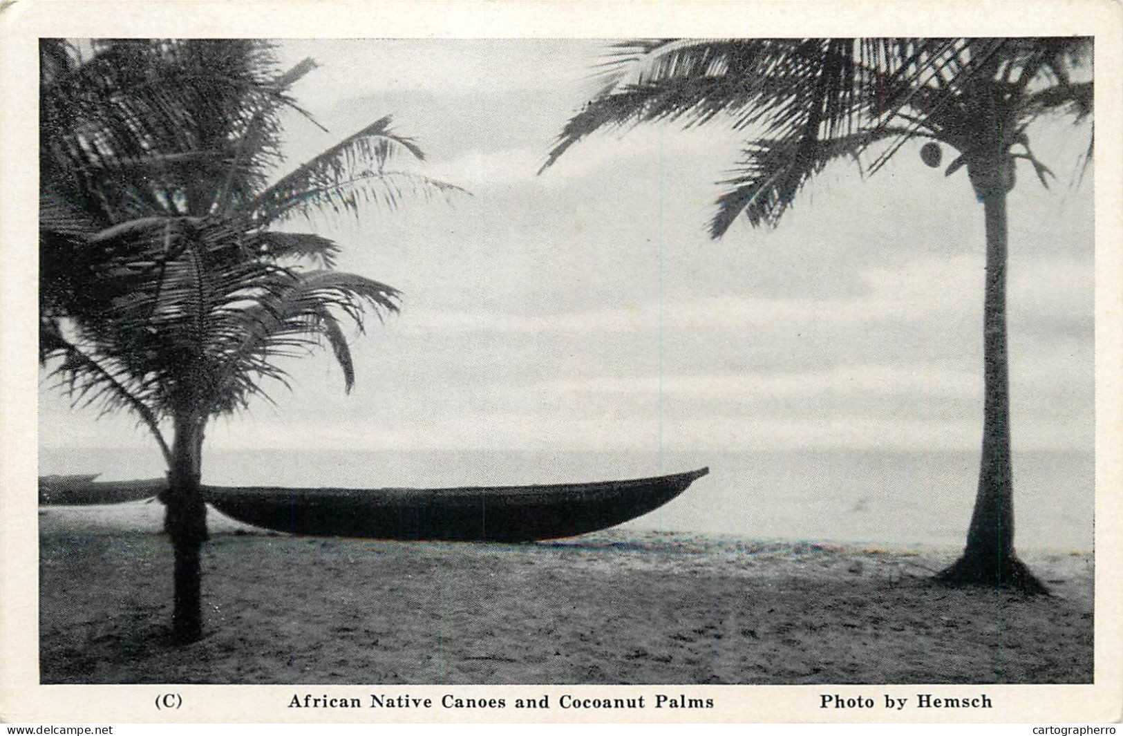 Ghana - Gold Coast Native Canoes And Coconut Palms - Ghana - Gold Coast