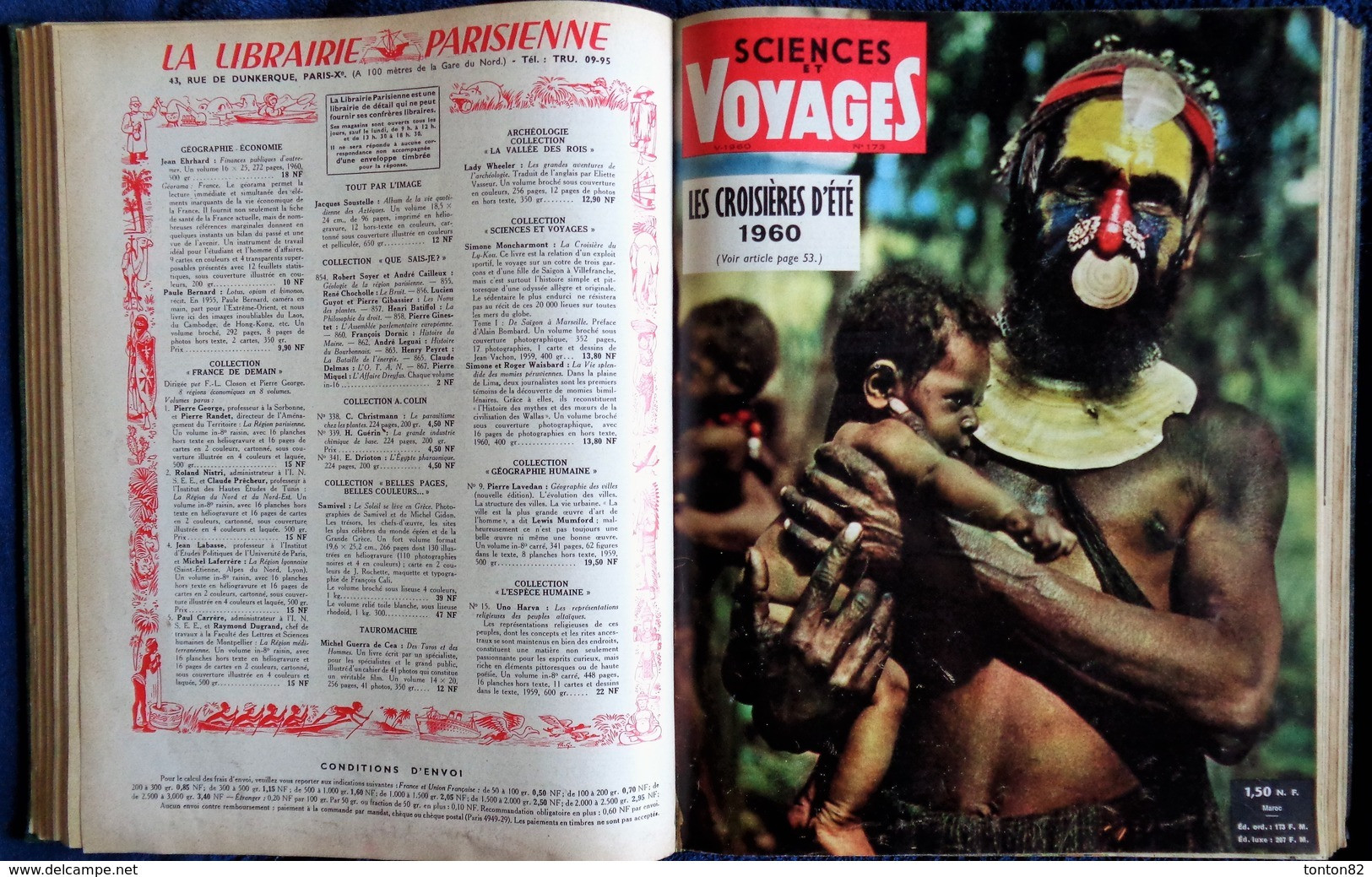 Sciences et Voyages - Reliure Année 1960 - 12 Numéros .