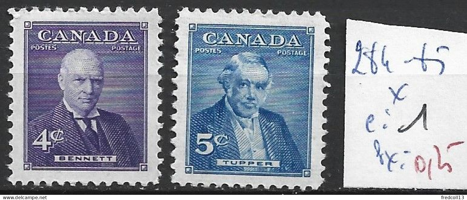 CANADA 284-85 * Côte 1 € - Unused Stamps