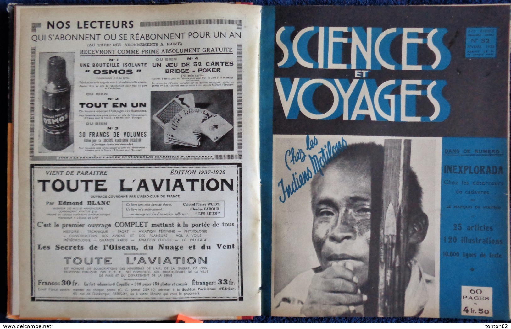 Sciences Et Voyages - Reliure Année 1938 ( 2e Semestre ) - 6 Numéros . - Ciencia