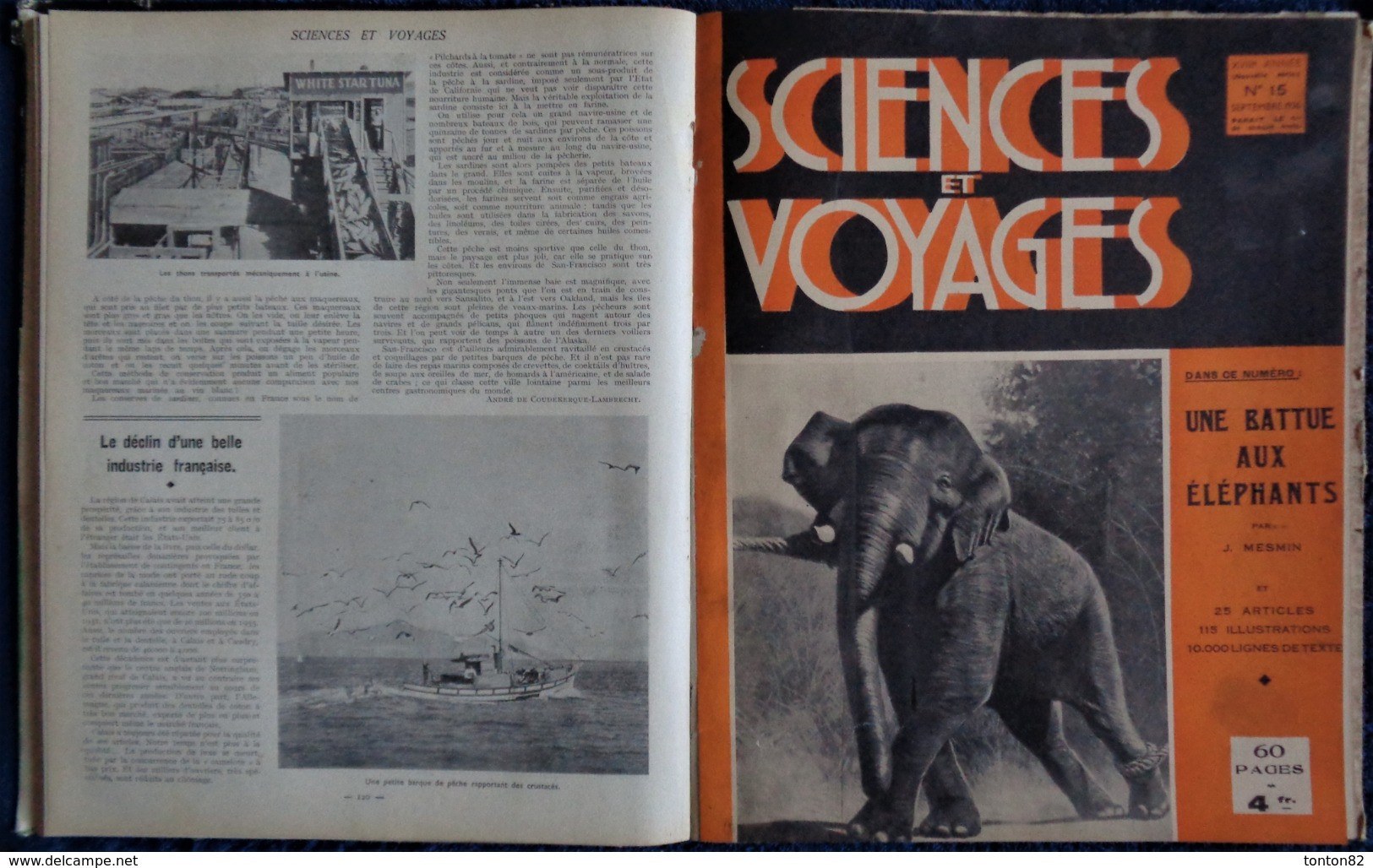 Sciences Et Voyages - Reliure Année 1936 ( 2e Semestre ) - 6 Numéros . - Science