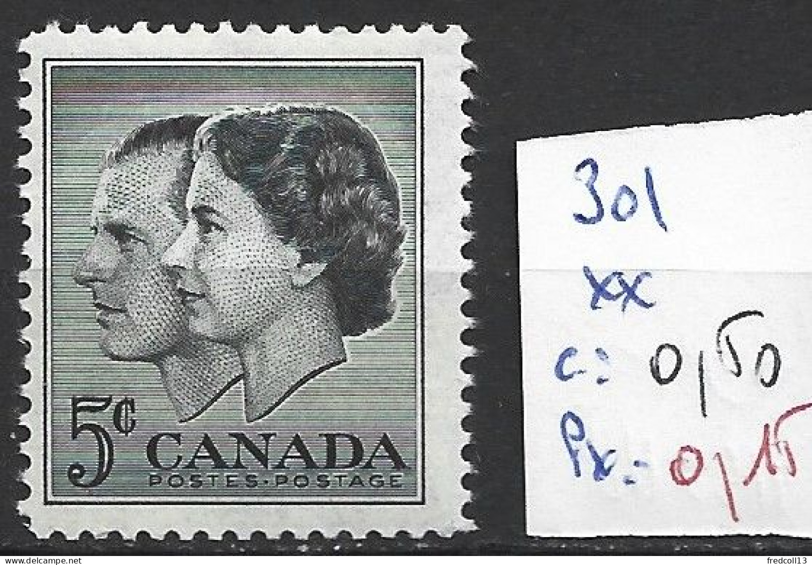 CANADA 301 ** Côte 0.50 € - Ongebruikt