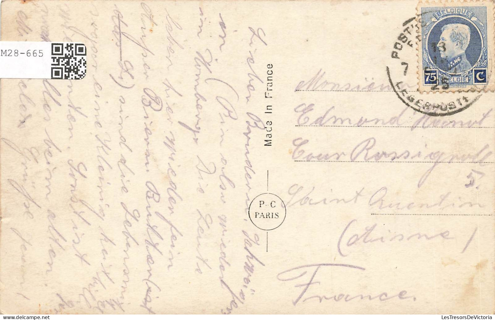 FANTAISIES - Un Homme Pensif En écrivant Une Lettre - Carte Postale Ancienne - Men