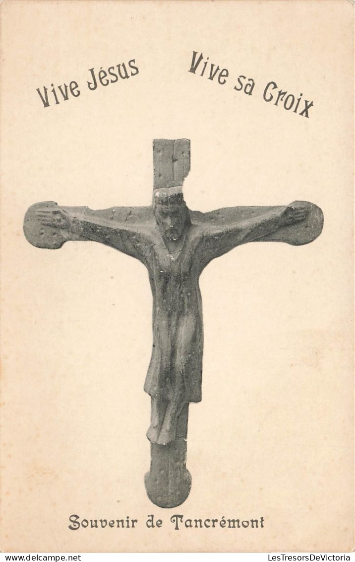 RELIGIONS ET CROYANCES - Vive Jésus - Vive Sa Croix -  Carte Postale Ancienne - Jesus