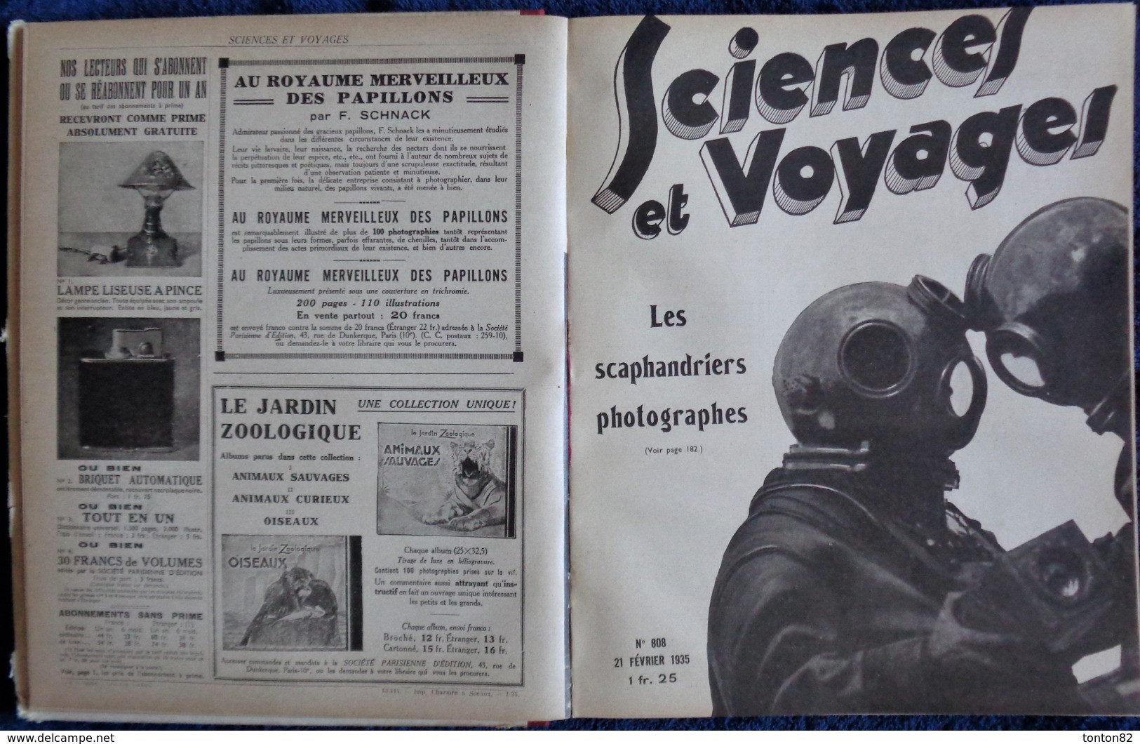 Sciences et Voyages - Reliure Année 1935 - 22 Numéros .