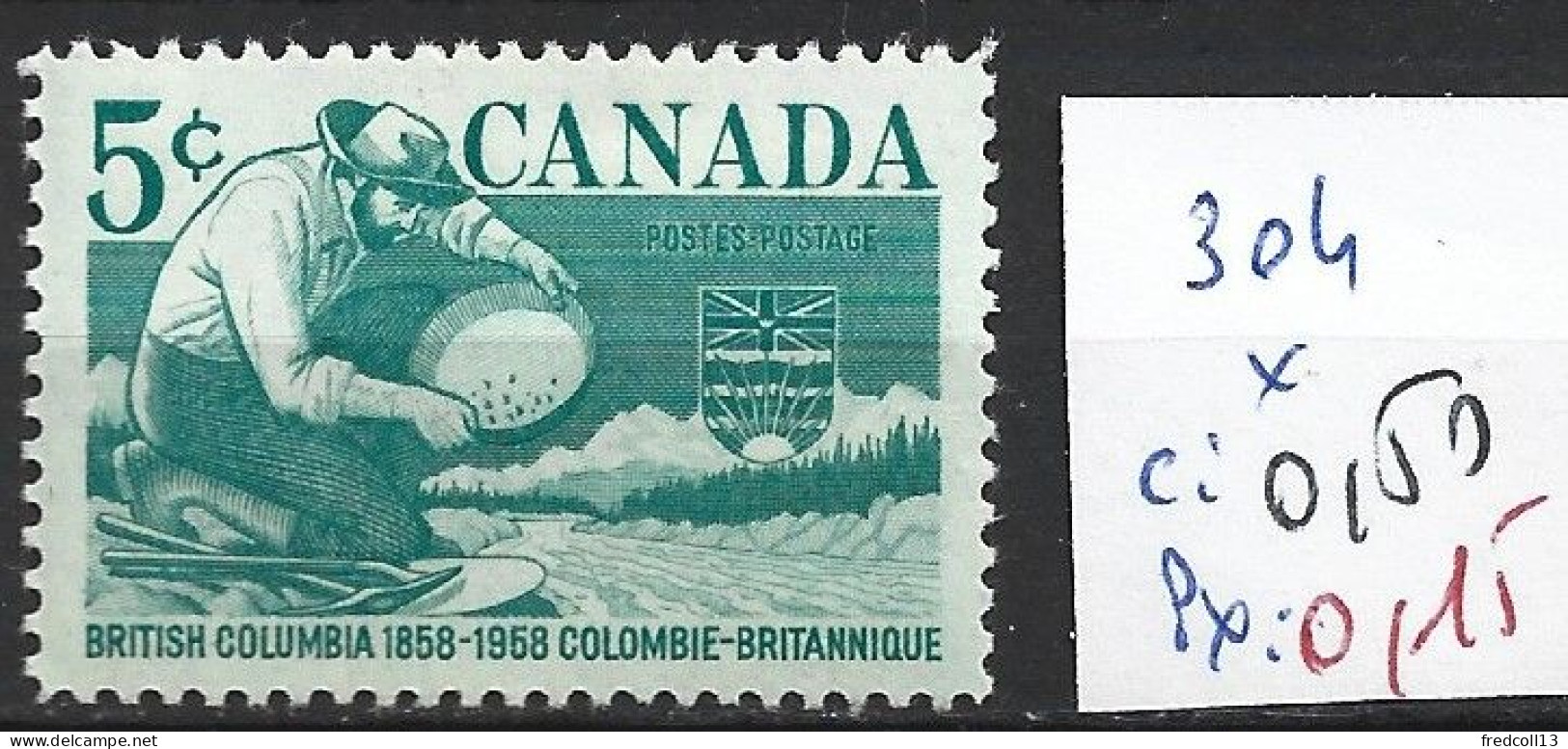 CANADA 304 * Côte 0.50 € - Ongebruikt