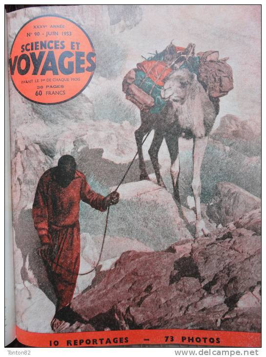 Sciences et Voyages - Reliure Année 1953 - 12 Numéros .