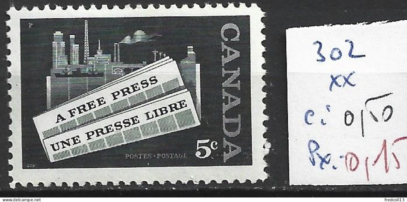 CANADA 302 ** Côte 0.50 € - Unused Stamps