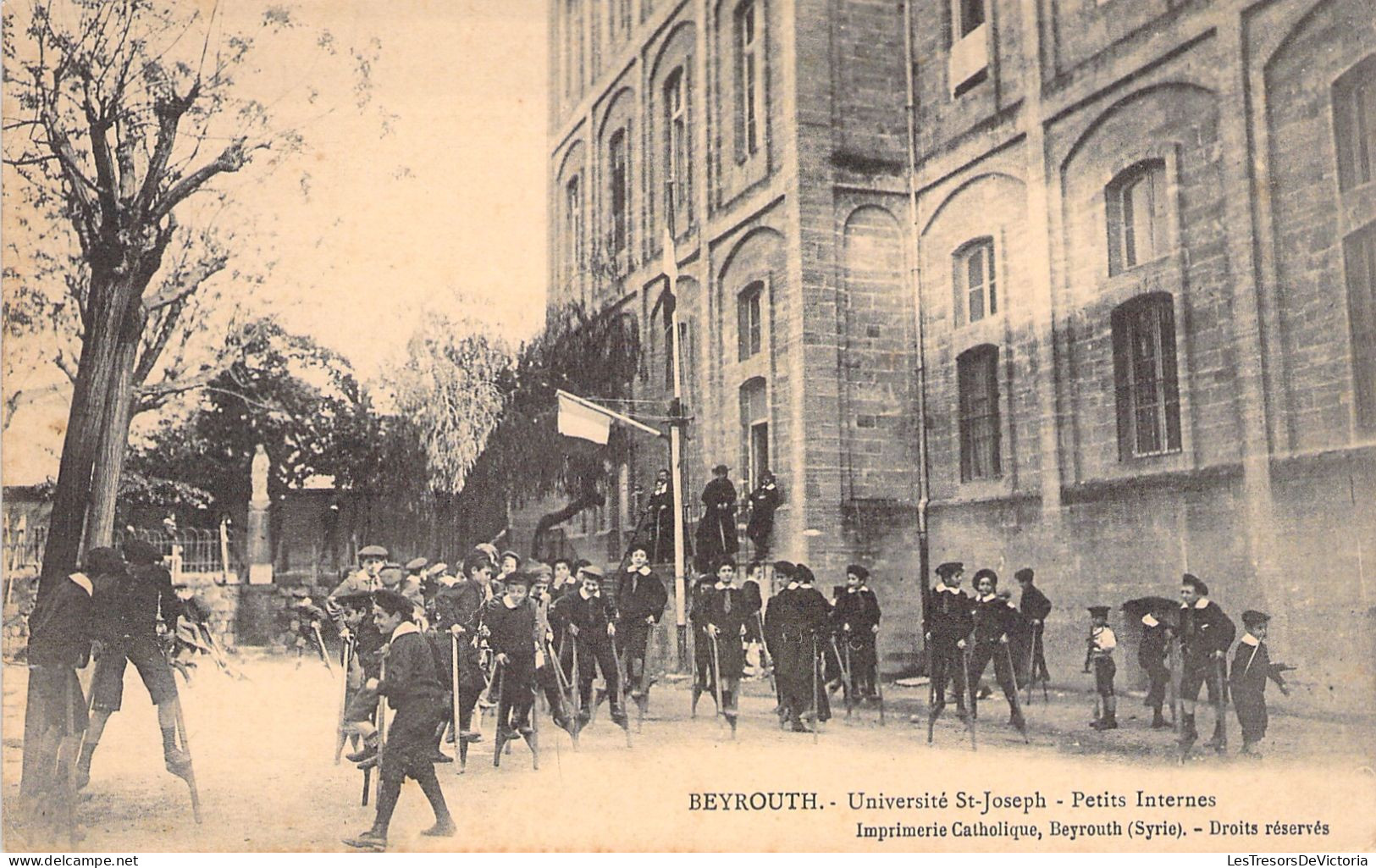 LIBAN - Beyrouth - Université St Joseph - Petits Internes - Carte Postale Ancienne - Libano