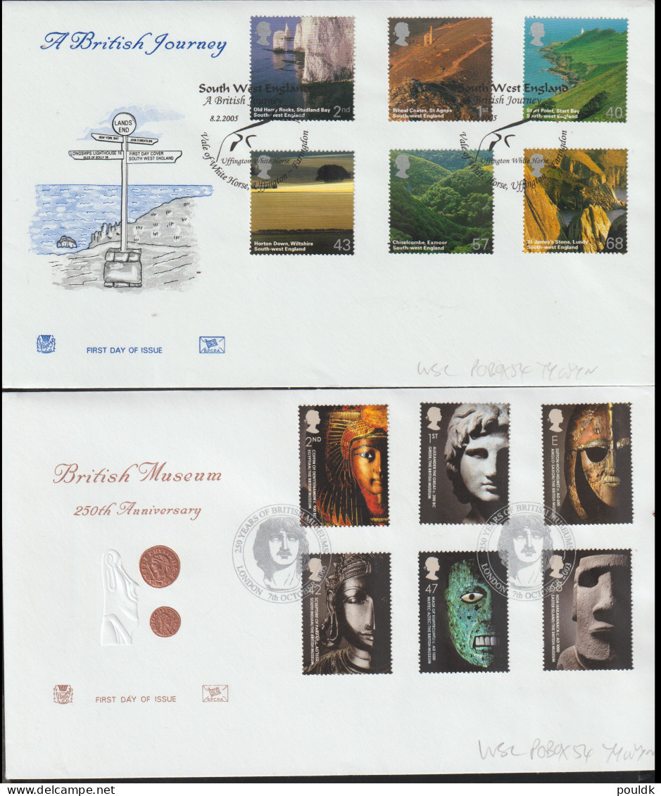 United Kingdom: 10 FDC With Complete Sets. Postal Weight Approx 200 Gramms. Please Read Sales Conditions - 2001-2010 Decimal Issues