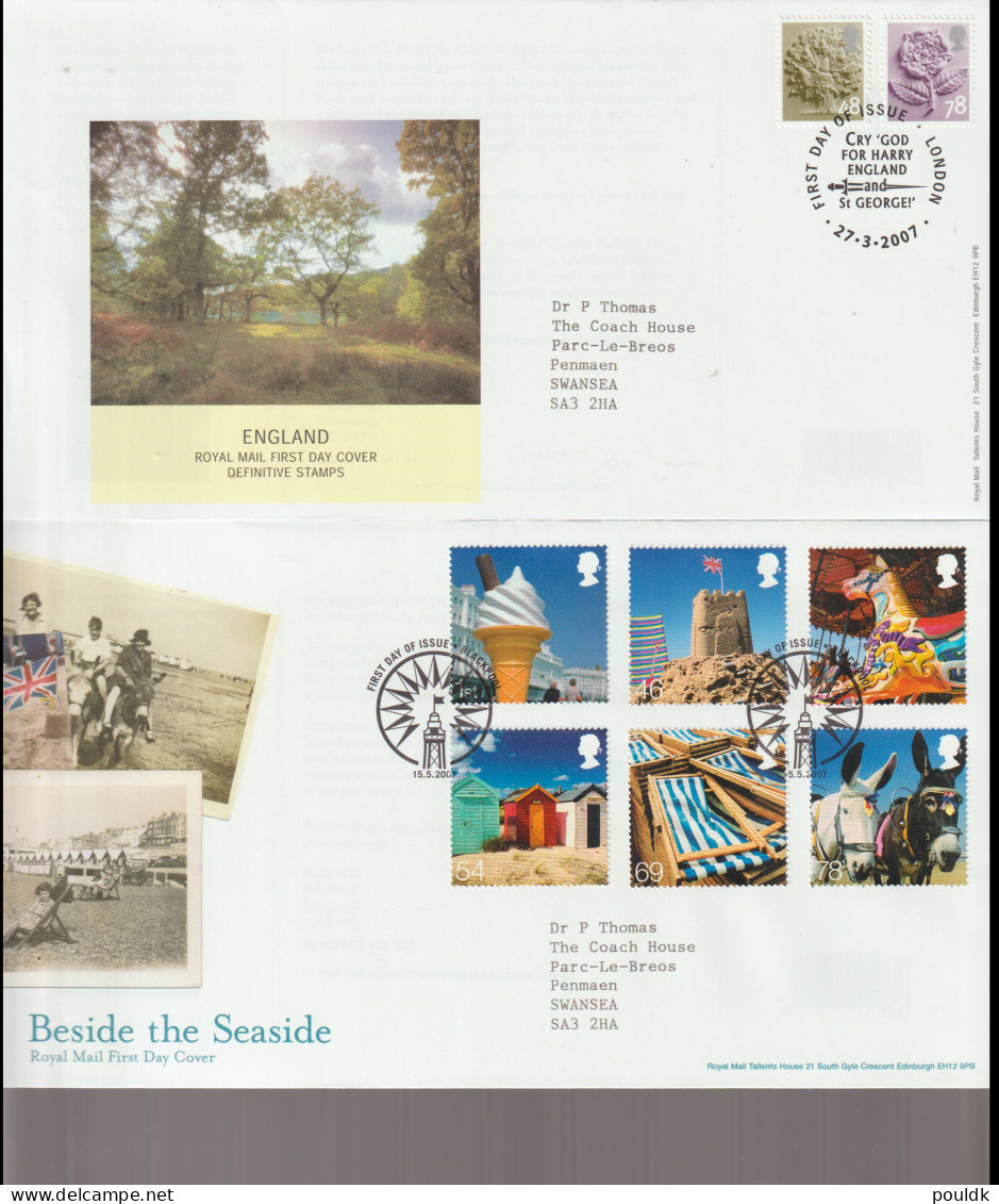 United Kingdom: 10 FDC With Complete Sets. Postal Weight Approx 200 Gramms. Please Read Sales Conditions - 2001-2010 Decimal Issues