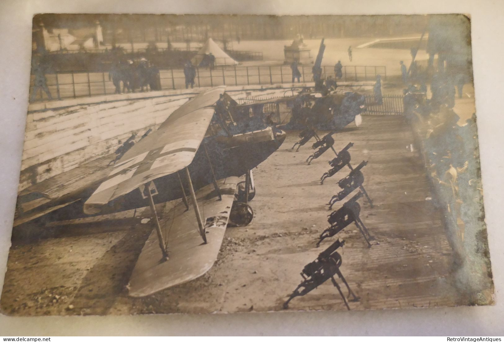 Display War Capture - World War I German Planes Machine Guns MG 08 Germany France Park Exhibition Army Military Aviation - Aviation