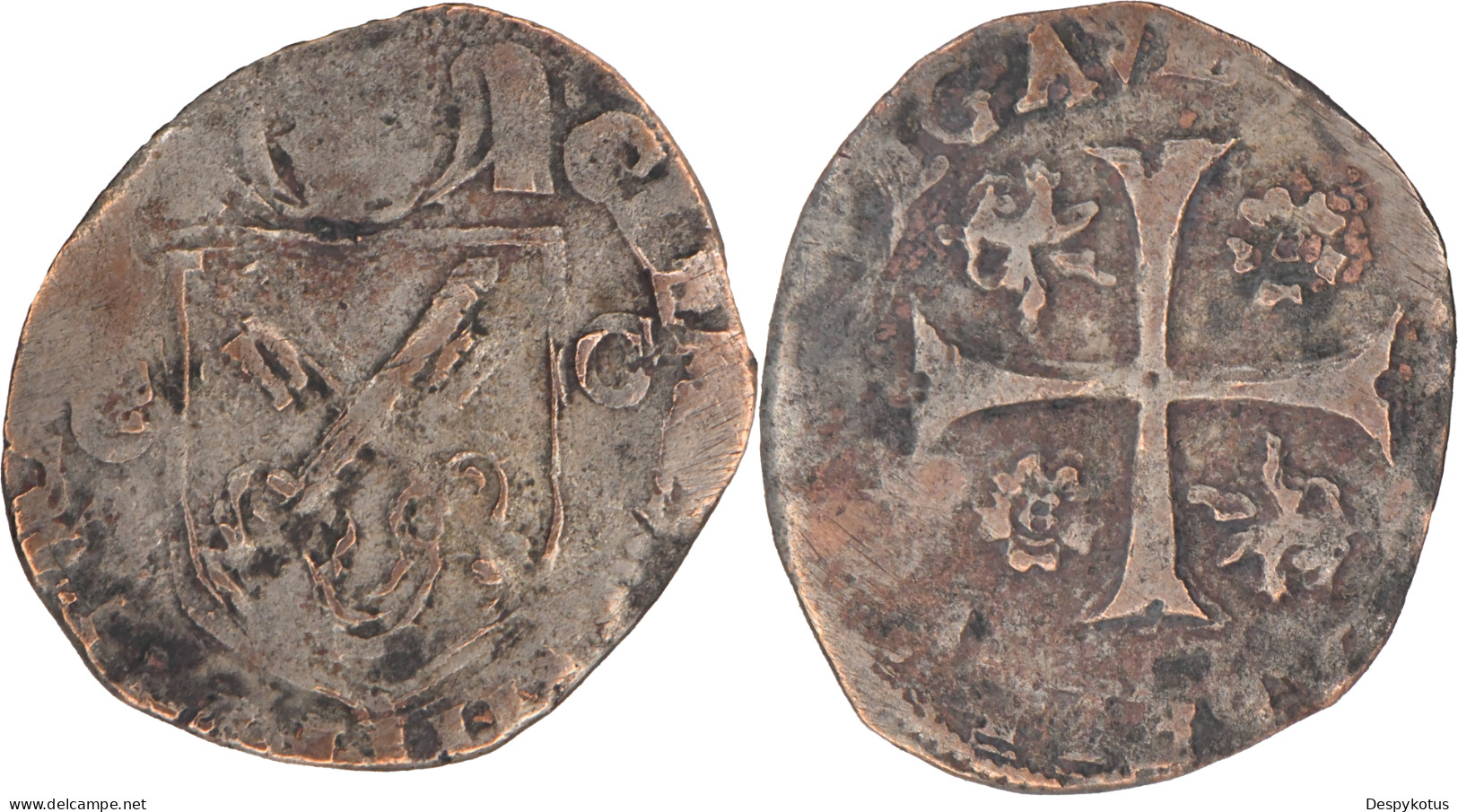 Comtat Venaissin - 1593 - Douzain - Clément VIII - Carpentras - Bas Argent - 17-166 - Vatican