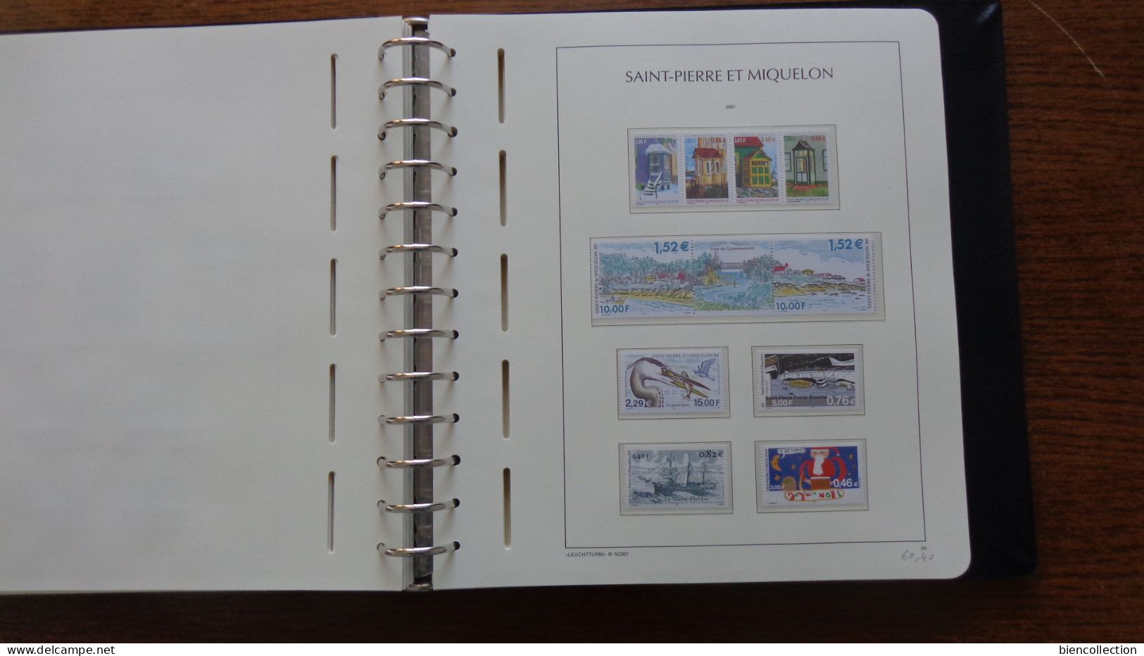 Saint Pierre et Miquelon. Collection** complète de 1986 à 2008 dans un album Leuchturn; faciale 330€