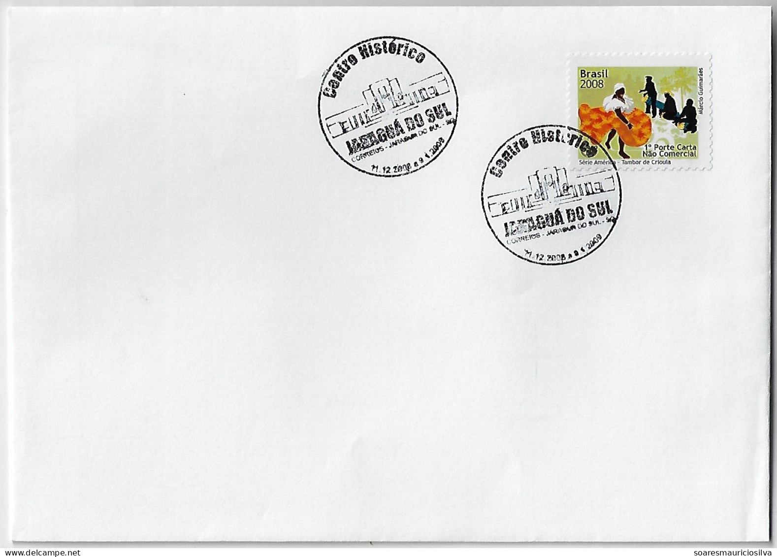 Brazil 2009 Cover Commemorative Cancel Historic Center Of Jaraguá Do Sul Railway Station - Storia Postale