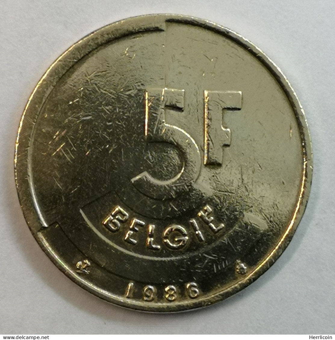 Monnaie Belgique - 1986 - 5 Francs - Baudouin Ier En Néerlandais - 5 Frank