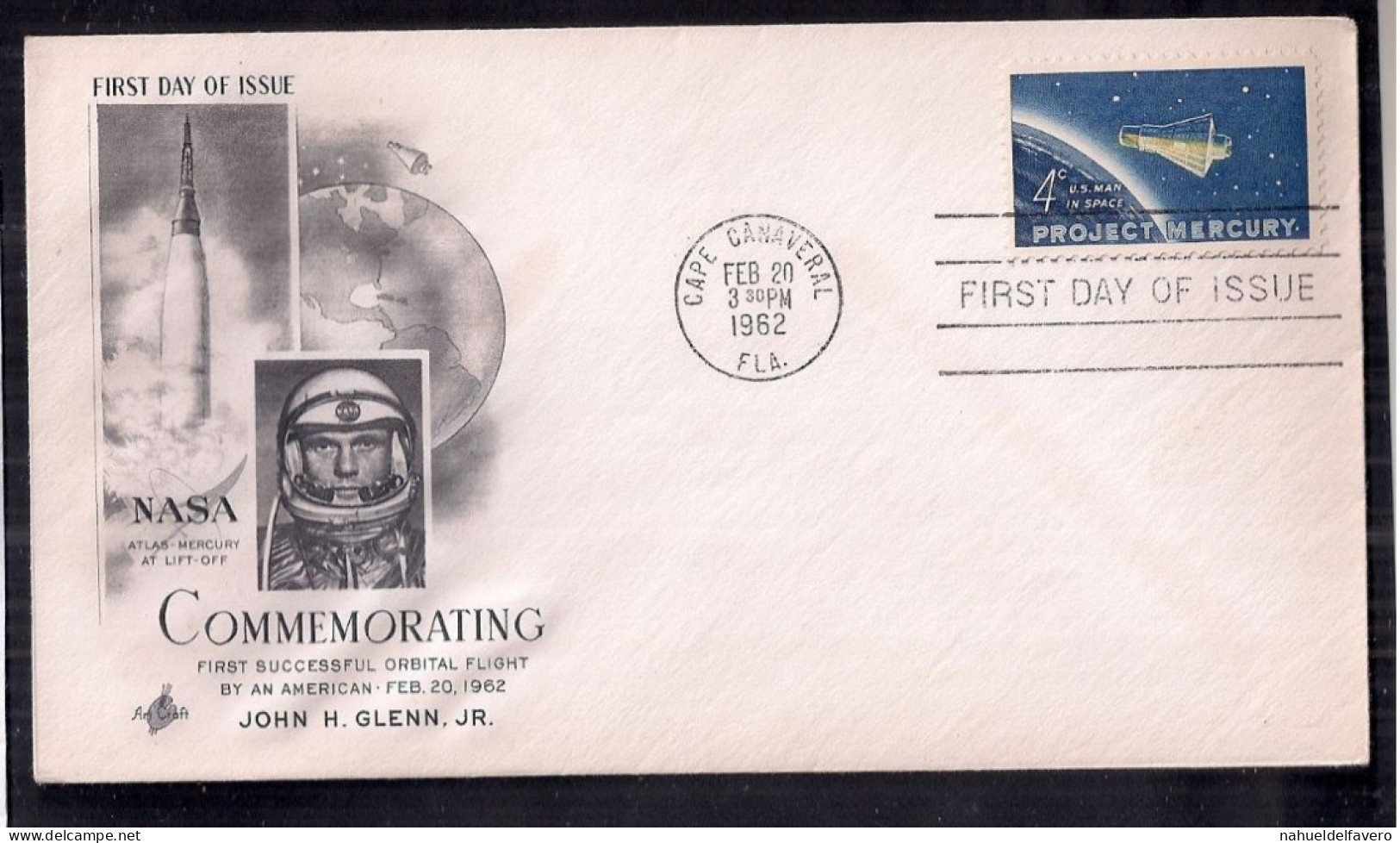 États-Unis FDC 1962 Space Project Mercury, Premier Astronaute Américain En Orbite Autour De La Terre - USA