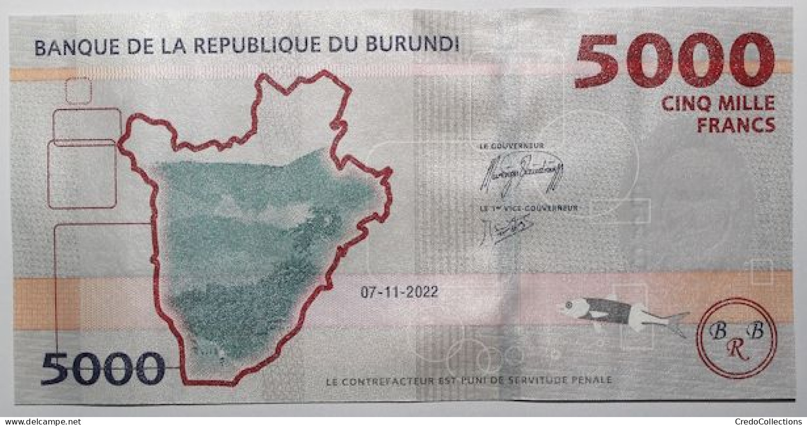 Burundi - 5000 Francs - 2022 - PICK 53c - NEUF - Burundi