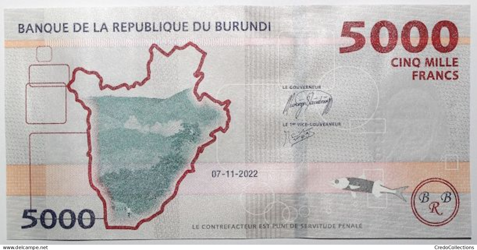 Burundi - 5000 Francs - 2022 - PICK 53c - NEUF - Burundi