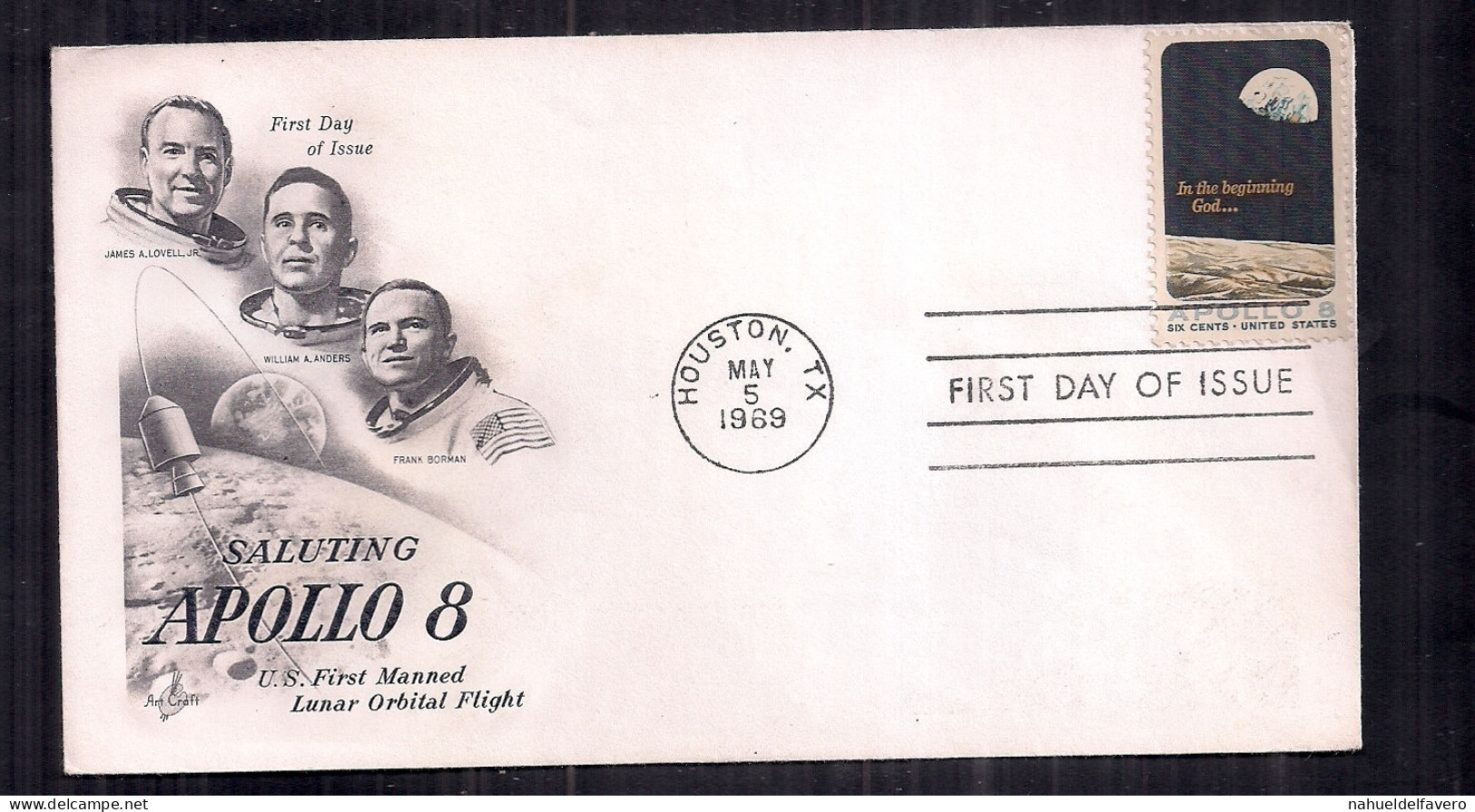 états-unis Fdc 1969 Apollo 8 - USA